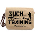 Mantrailing - Canvas Schultertasche Messenger mit Namen - Tierisch tolle Geschenke