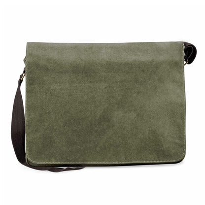 Herz 2 - Canvas Schultertasche Messenger mit Namen