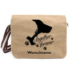 Together forever - Canvas Schultertasche Messenger mit Namen - Tierisch tolle Geschenke