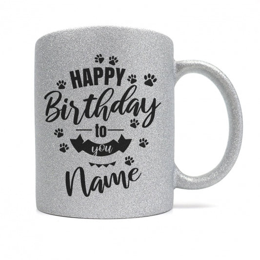 Glitzer Hundetasse Pfotenliebe Happy Birthday-Tierisch-tolle Geschenke-Tierisch-tolle-Geschenke