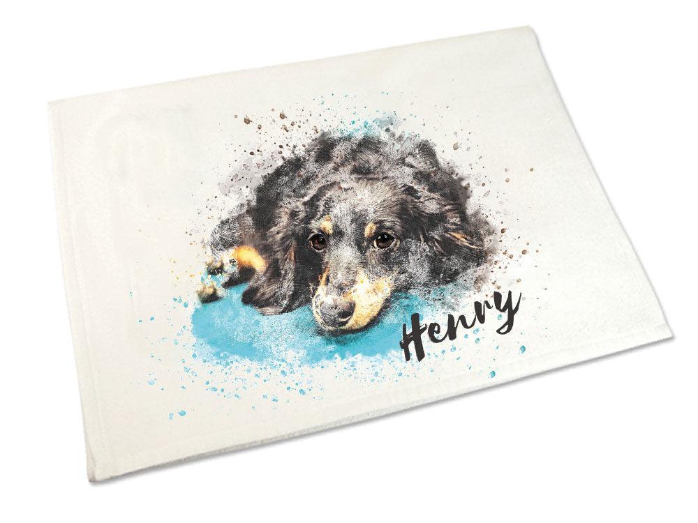 Handtuch: Dackel Langhaar 50 x 100 cm-Tierisch tolle Geschenke-Tierisch-tolle-Geschenke