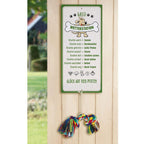 Gassi Wetterstation Schild aus Aluminium, grün/beige/mehrfarbig, mit Hundespruch und Seilknochen, 14x30 cm, für Außenbereich