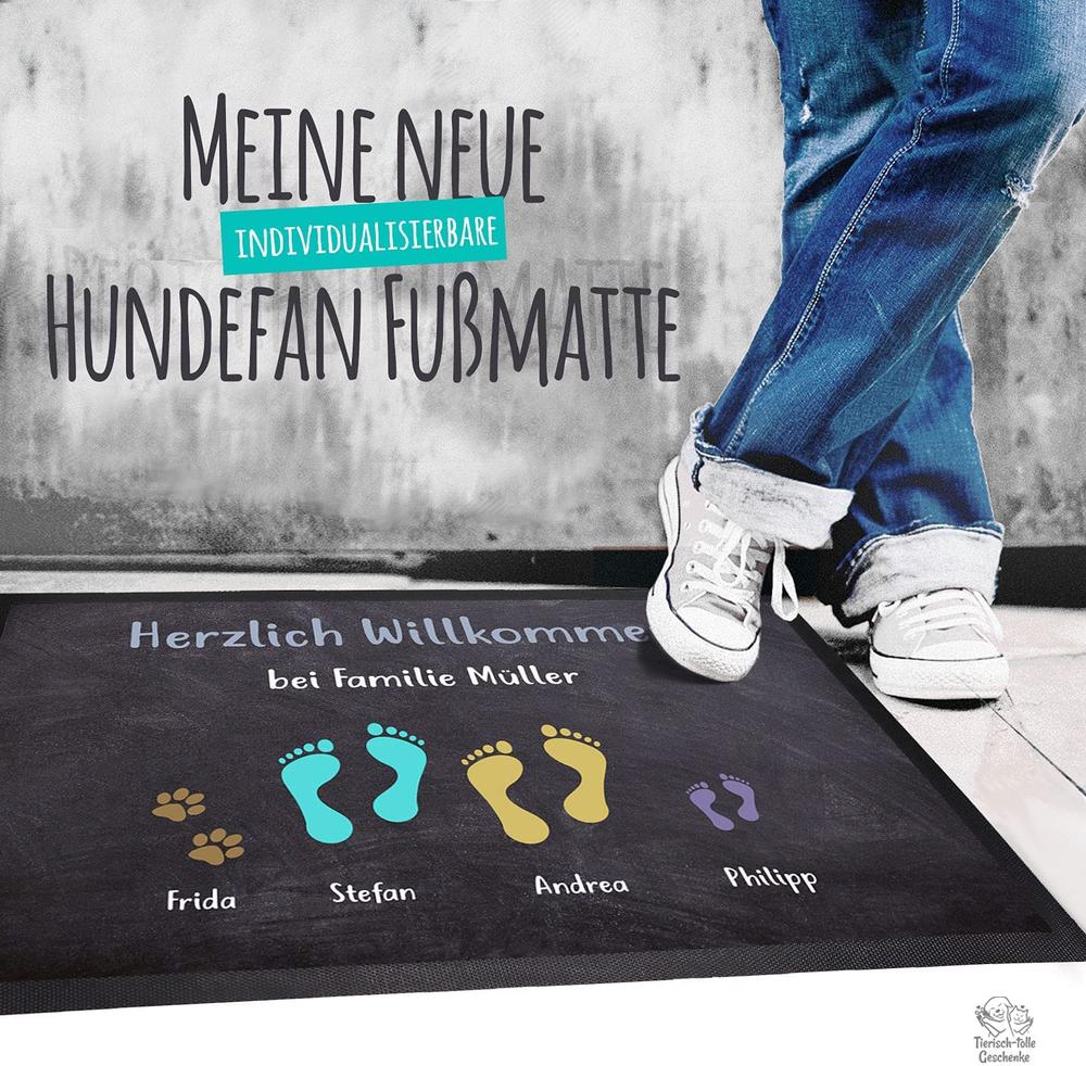 Herzlich Willkommen Fussmatte-Tierisch tolle Geschenke