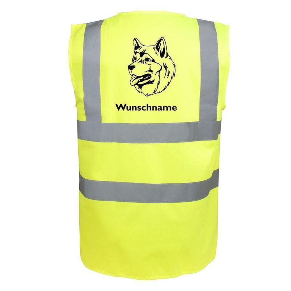 Alaskan Malamute in individuell gestalteter Hundeweste für Hundesport