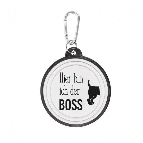 Hier bin ich der Boss Faltnapf Hundenapf
