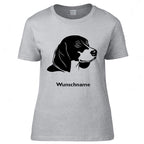 personalisierbares T-Shirt mit dem Aufdruck eines Beaglekopfes 