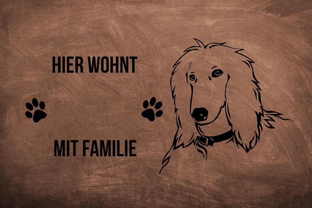 Charmante Fußmatte mit Afghanen-Motiv, die Schmutz fernhält