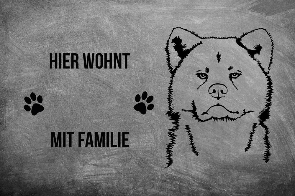 Akita - Fußmatte - Schmutzfangmatte - 40 x 60 cm-Tierisch-tolle Geschenke-Tierisch-tolle-Geschenke