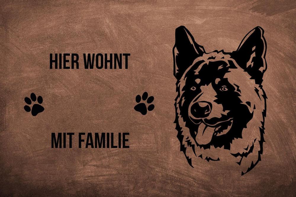 Akita 1 - Fußmatte - Schmutzfangmatte - 40 x 60 cm-Tierisch-tolle Geschenke-Tierisch-tolle-Geschenke