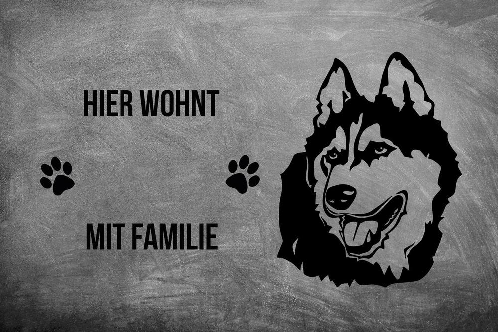 Alaskan Malamute 1 - Fußmatte - Schmutzfangmatte - 40 x 60 cm-Tierisch-tolle Geschenke-Tierisch-tolle-Geschenke