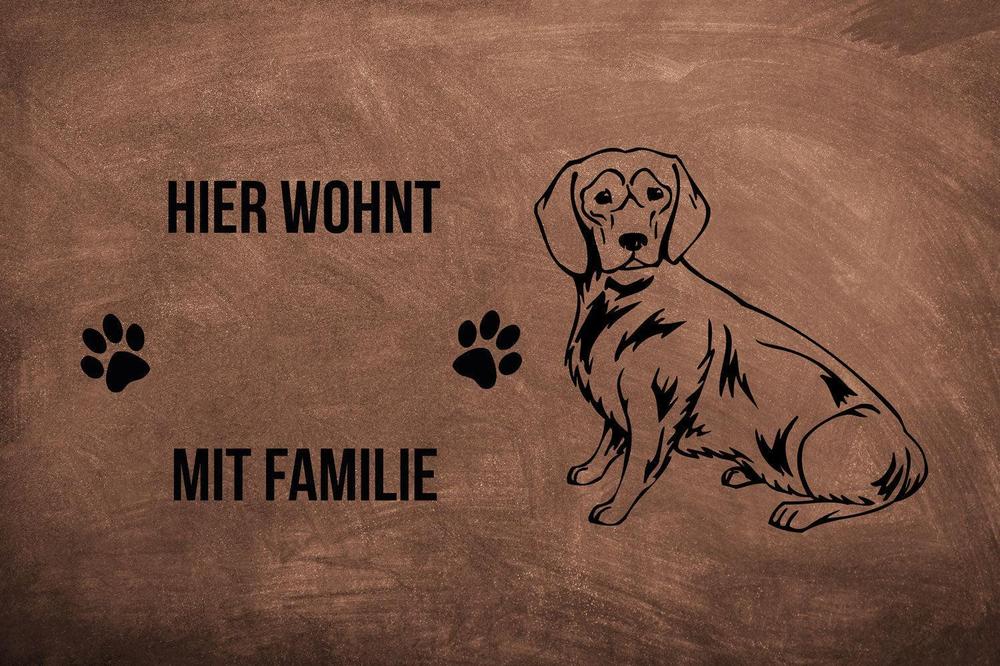 Alpenländische Dachsbracke - Fußmatte - Schmutzfangmatte - 40 x 60 cm-Tierisch-tolle Geschenke-Tierisch-tolle-Geschenke