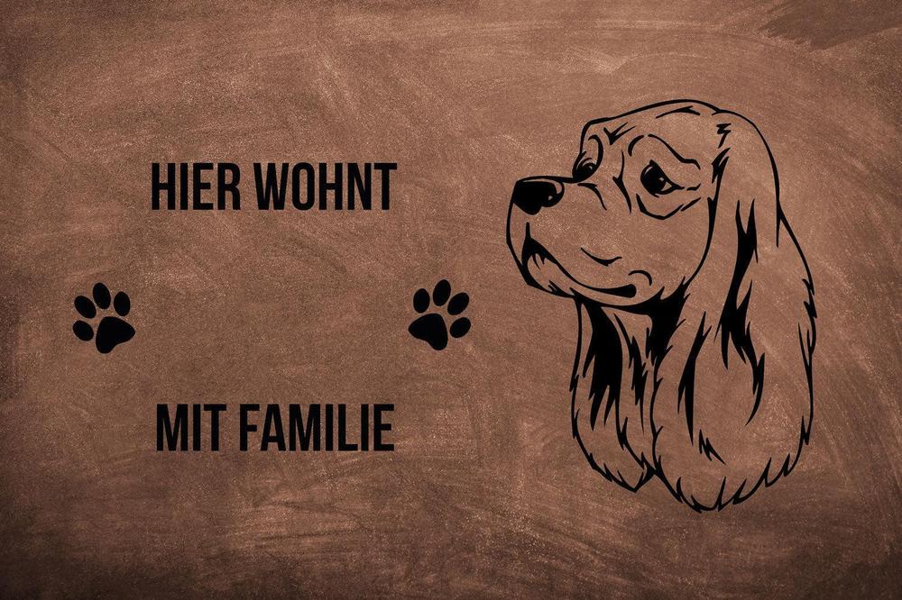 American Cocker Spaniel - Fußmatte - Schmutzfangmatte - 40 x 60 cm-Tierisch-tolle Geschenke-Tierisch-tolle-Geschenke