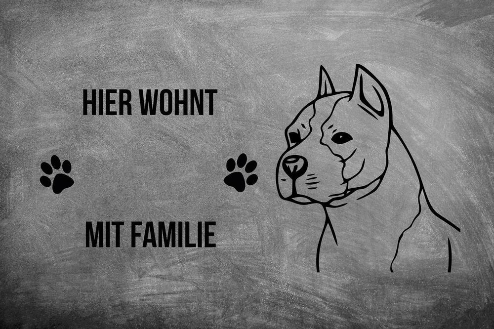 American Stafforshire Terrier - Fußmatte - Schmutzfangmatte - 40 x 60 cm-Tierisch-tolle Geschenke-Tierisch-tolle-Geschenke