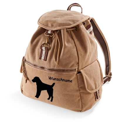 Canvas Rucksack Hunderasse: Parson Russell Terrier Rauhaar