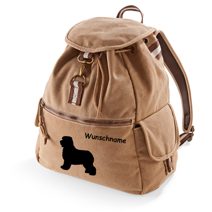 Canvas Rucksack Hunderasse: Bobtail - Old English Sheepdog