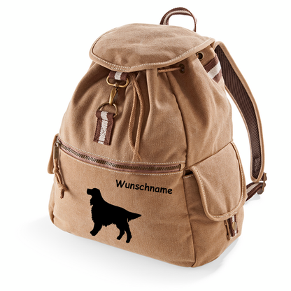 Canvas Rucksack Hunderasse: Gordon Setter