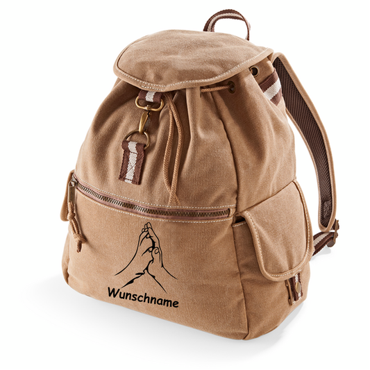 Canvas Rucksack: Hand & Pfote