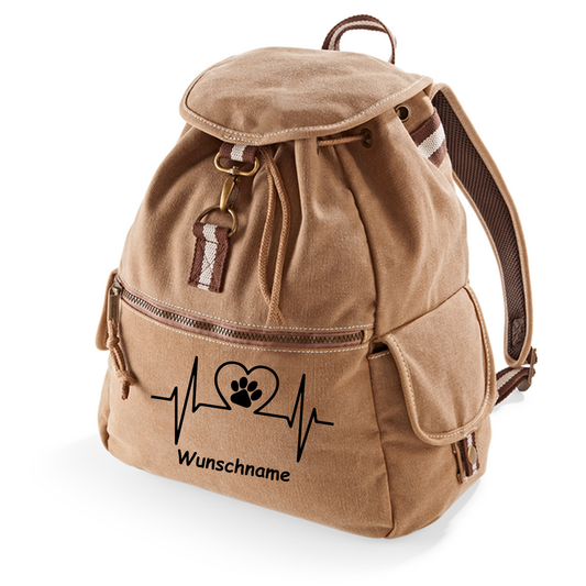 Canvas Rucksack: Herz 2