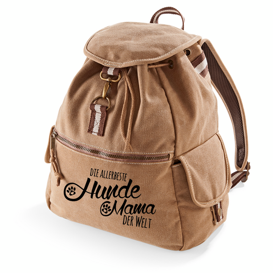 Canvas Rucksack: Hundemama 2