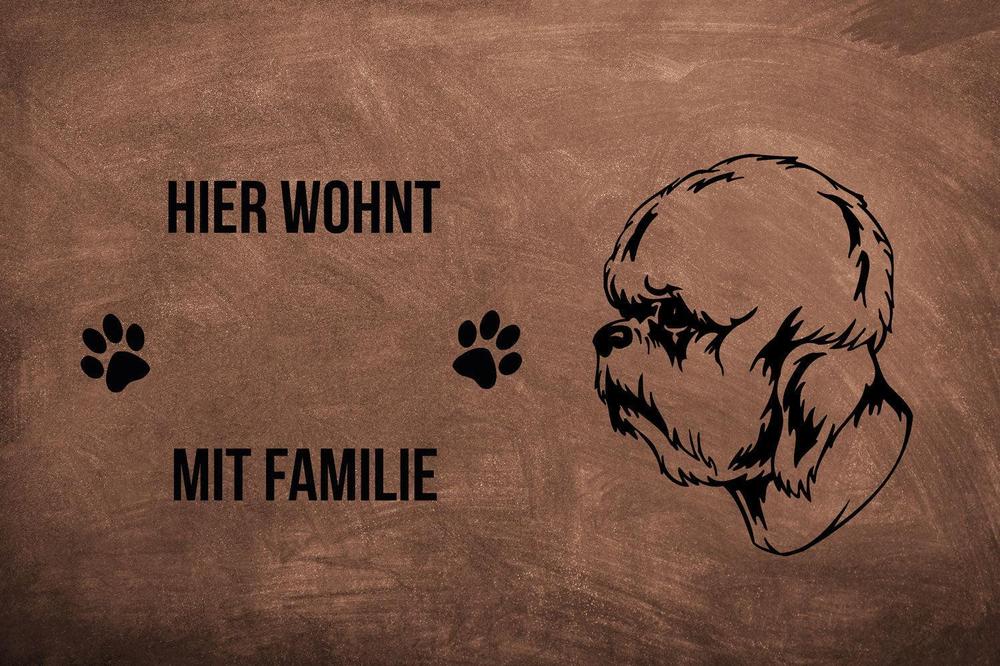 Dandie Dinmont Terrier - Fußmatte - Schmutzfangmatte - 40 x 60 cm-Tierisch-tolle Geschenke-Tierisch-tolle-Geschenke