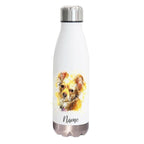 Chihuahua - Edelstahl Thermosflasche 750 ml mit Namen -watercolour-Tierisch-tolle Geschenke-Tierisch-tolle-Geschenke