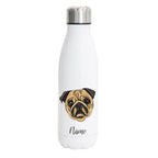 Mops - Edelstahl Thermosflasche 750 ml mit Namen-Tierisch-tolle Geschenke-Tierisch-tolle-Geschenke