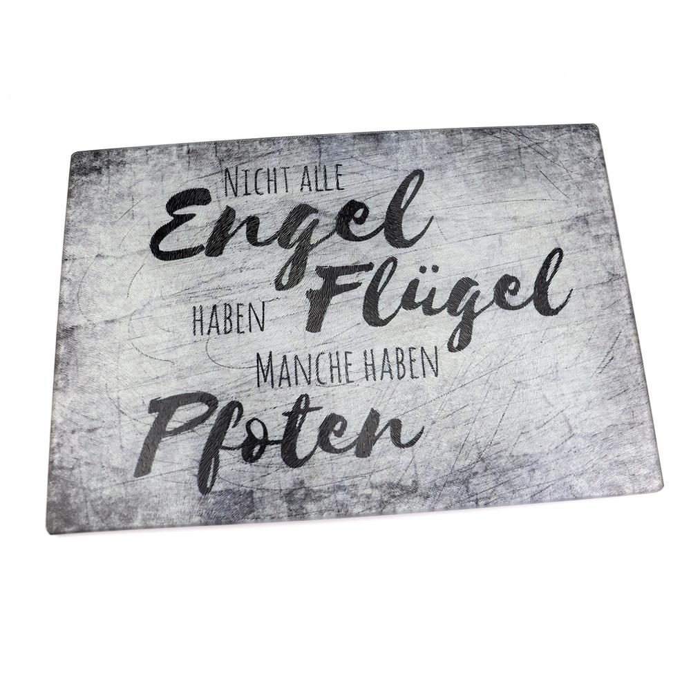 Engel haben Flügel - Glas Schneidebrett 20 x 28 cm-Tierisch tolle Geschenke