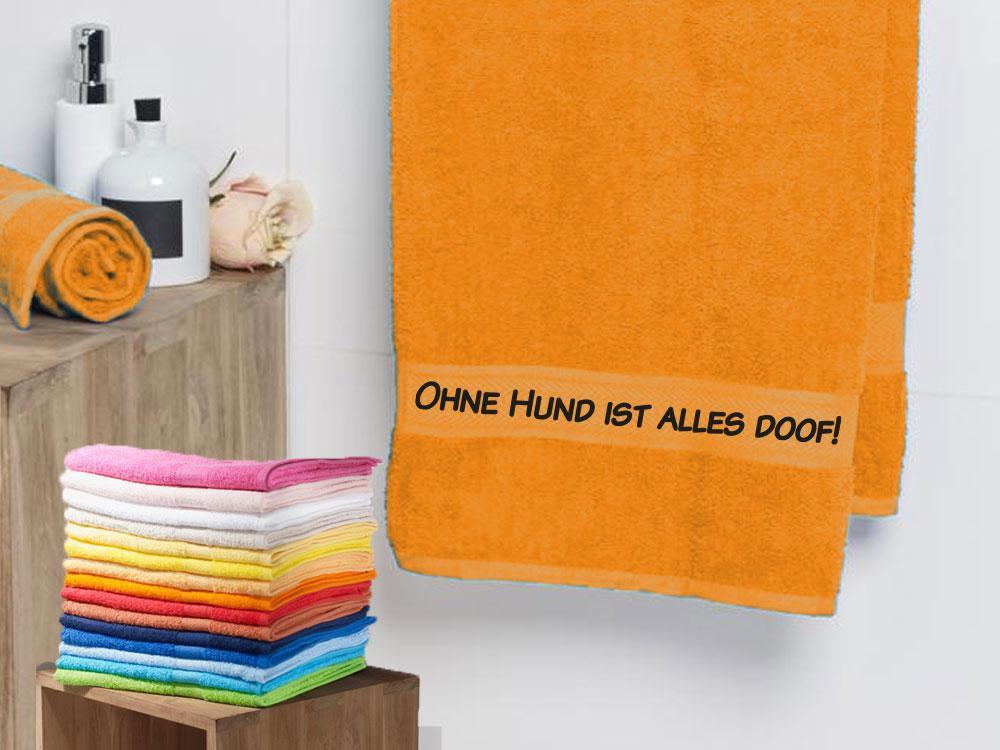 Handtuch: Ohne Hund ist alles doof 2.0-Tierisch-tolle Geschenke-Tierisch-tolle-Geschenke