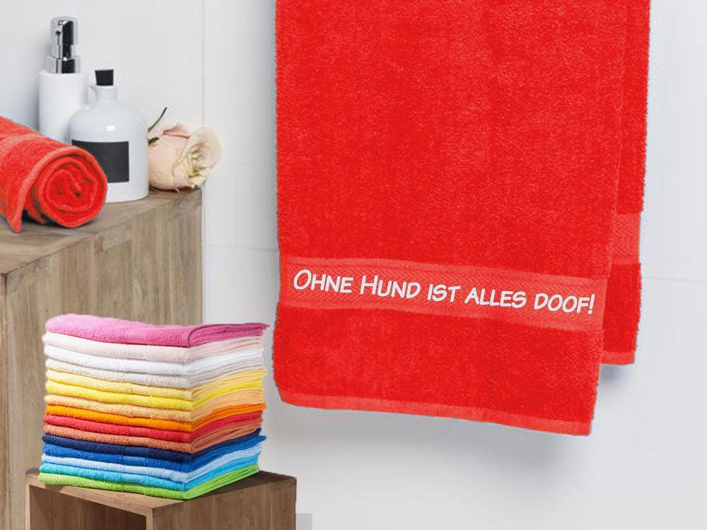 Handtuch: Ohne Hund ist alles doof 2.0-Tierisch-tolle Geschenke-Tierisch-tolle-Geschenke