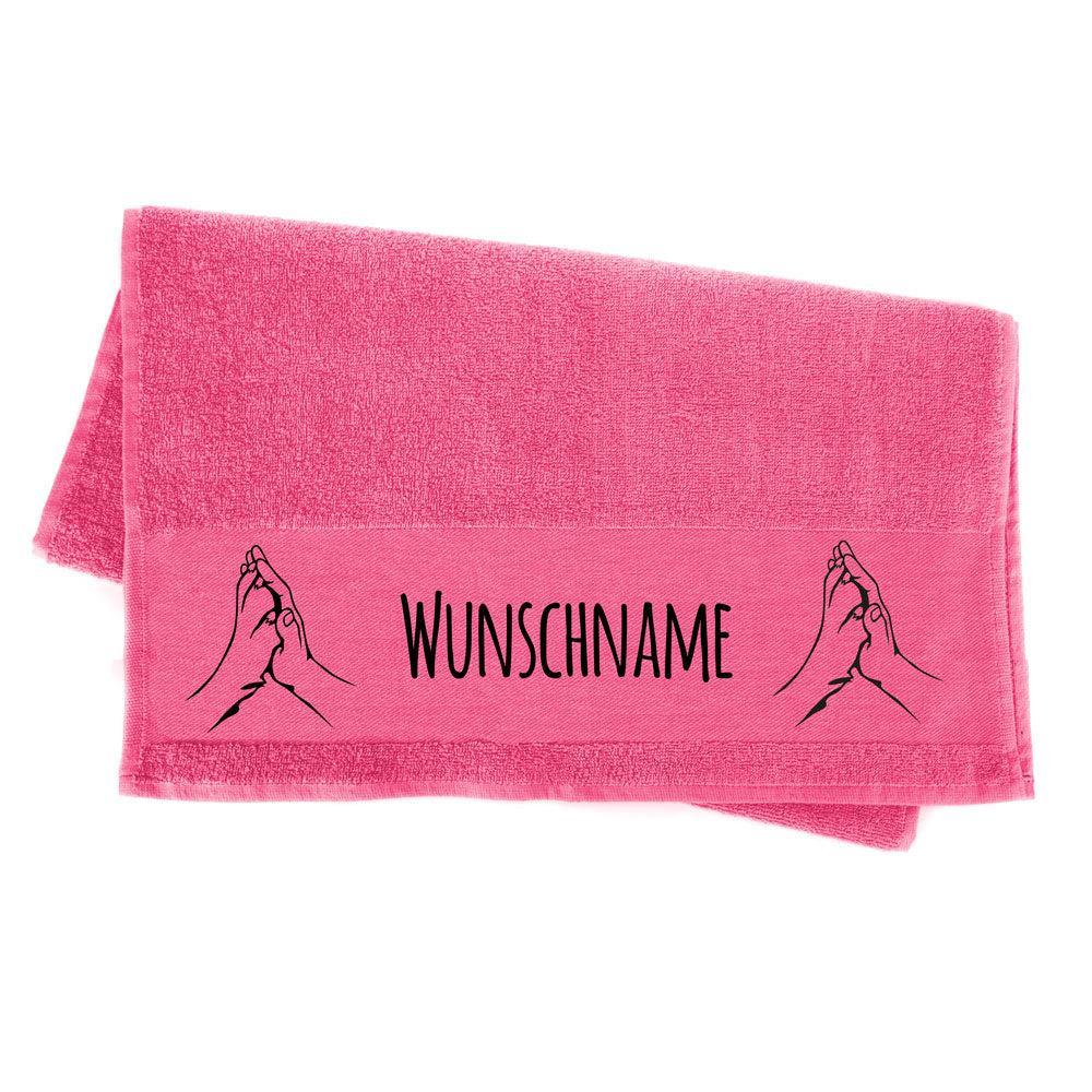 Premium Handtuch Hundespruch - Hand und Pfote Wunschname-Tierisch-tolle Geschenke-Tierisch-tolle-Geschenke