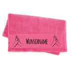 Premium Handtuch Hundespruch - Hand und Pfote Wunschname-Tierisch-tolle Geschenke-Tierisch-tolle-Geschenke