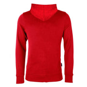 Personalisierter Kapuzenpullover Rueckansicht rot – Hoodie Damen Hundeliebe Edition