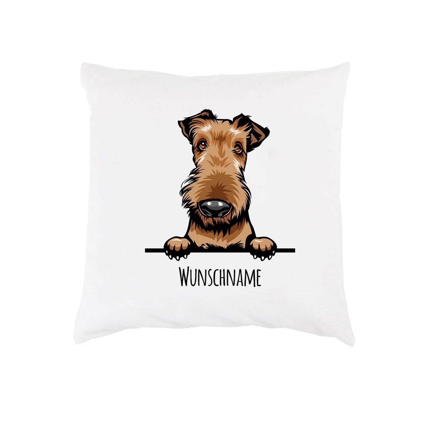 Airedale Terrier - farbiger Hunderasse Kissenbezug-Tierisch-tolle Geschenke-Tierisch-tolle-Geschenke