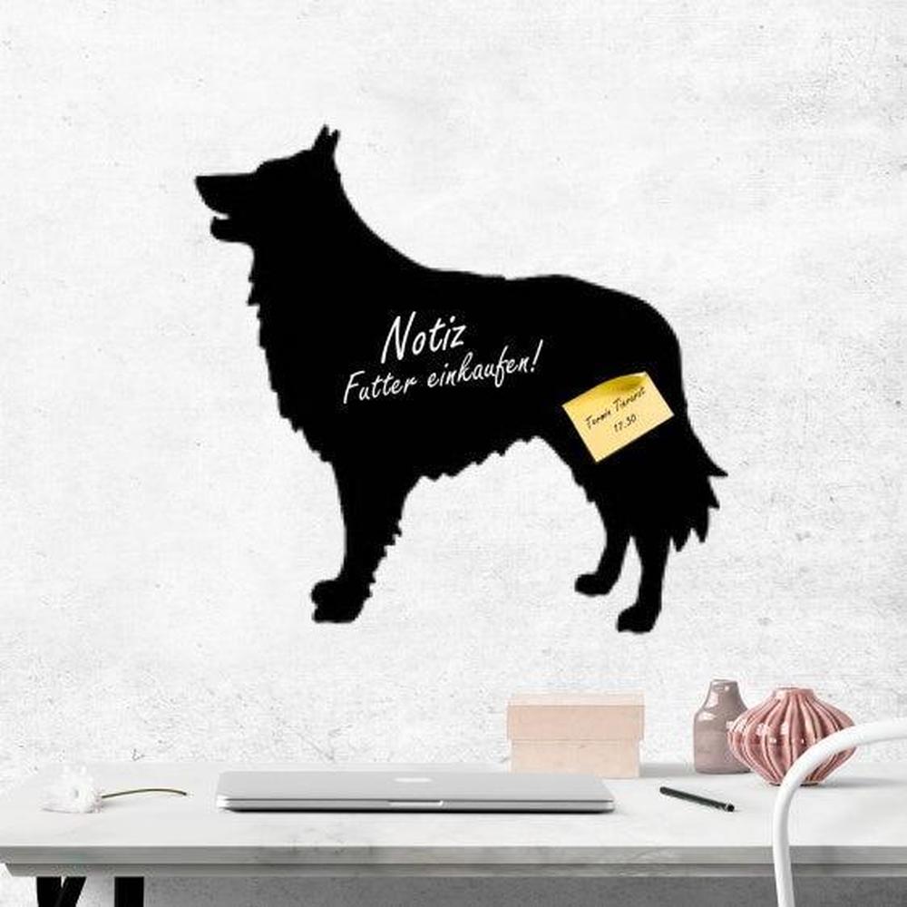 Belgischer Schäferhund-Groenendael 1 - Kreidefolie zum Beschriften, selbstklebend-Tierisch - Tolle - Geschenke-Tierisch-tolle-Geschenke