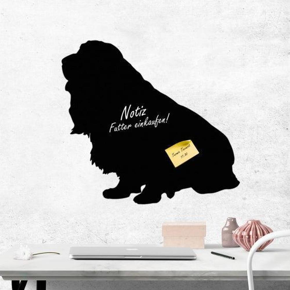 Dackel Langhaar 1 - Kreidefolie zum Beschriften, selbstklebend-Tierisch - Tolle - Geschenke-Tierisch-tolle-Geschenke