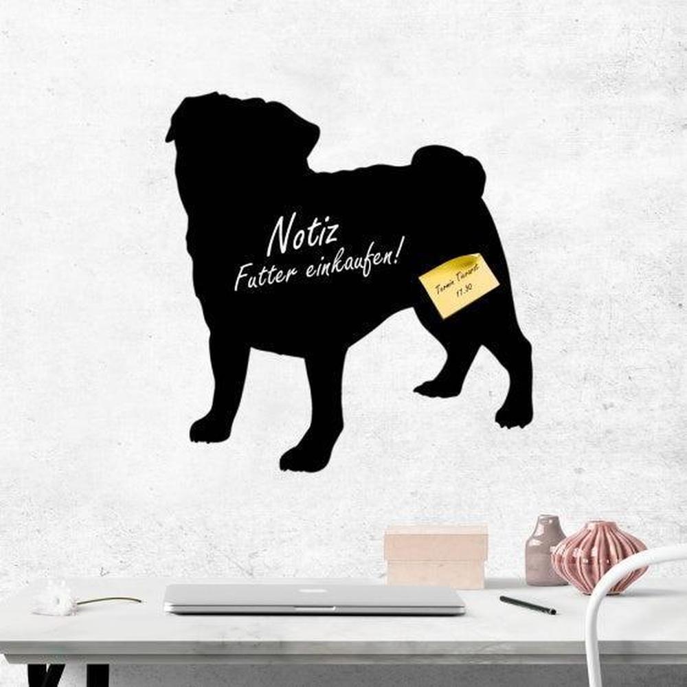 Mops 1 - Kreidefolie zum Beschriften, selbstklebend-Tierisch - Tolle - Geschenke-Tierisch-tolle-Geschenke