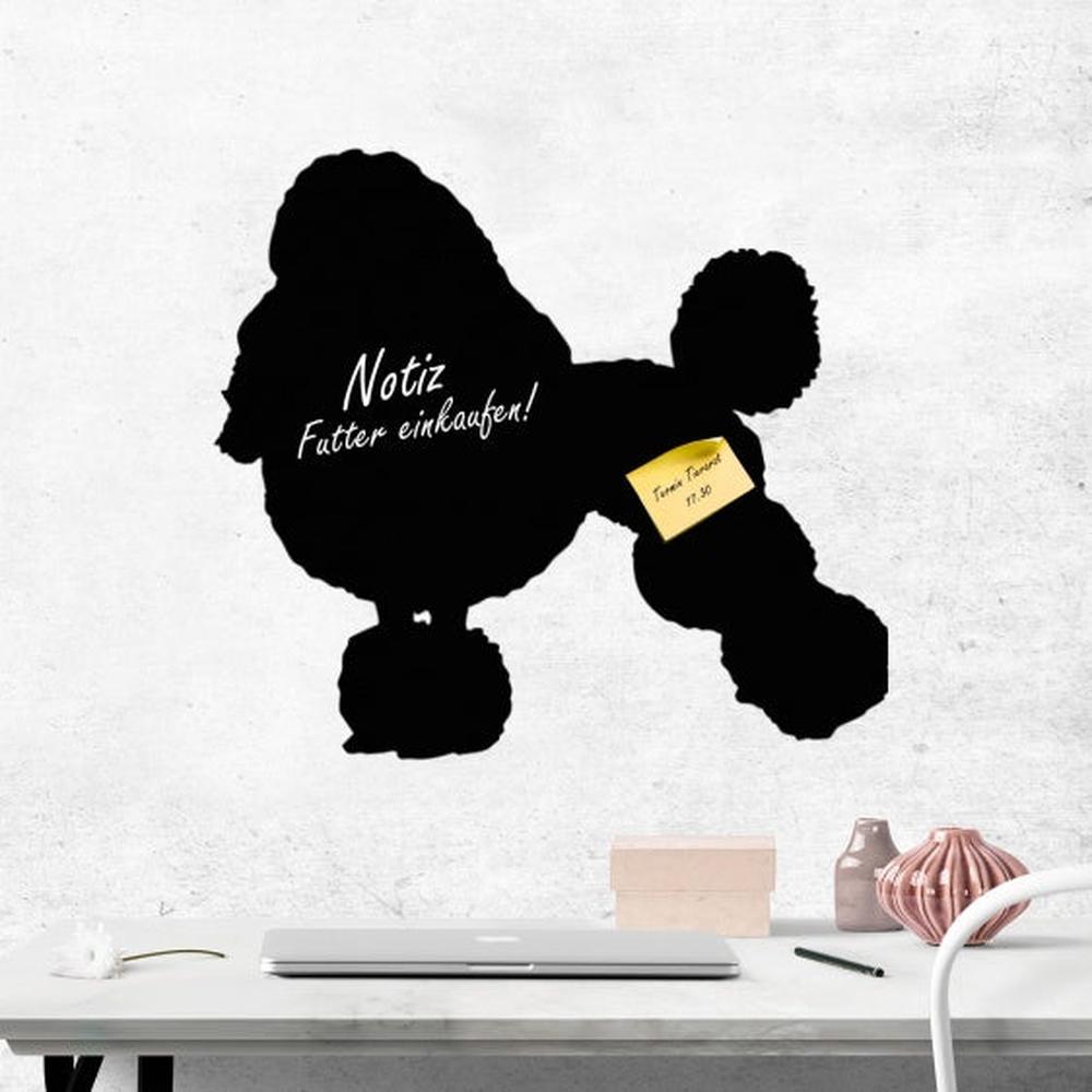 Pudel 2 - Kreidefolie zum Beschriften, selbstklebend-Tierisch - Tolle - Geschenke-Tierisch-tolle-Geschenke