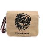 Canvas Schultertasche -Affenpinscher- mit Wunschname - Tierisch tolle Geschenke
