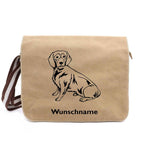 Alpenländische Dachsbracke - Canvas Schultertasche Messenger mit Namen - Tierisch tolle Geschenke