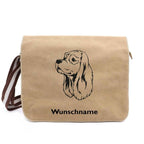 American Cockerspaniel - Canvas Schultertasche Messenger mit Namen - Tierisch tolle Geschenke