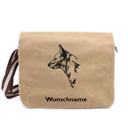Australian Cattledog - Canvas Schultertasche Messenger mit Namen - Tierisch tolle Geschenke