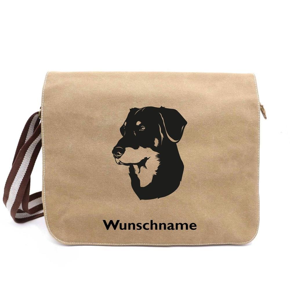 Beauceron 1 - Canvas Schultertasche Messenger mit Namen - Tierisch tolle Geschenke