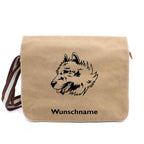 Belgischer Schäferhund Laekenois - Canvas Schultertasche Messenger mit Namen - Tierisch tolle Geschenke