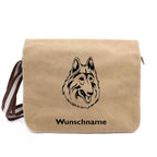 Belgischer Schäferhund Tervueren - Canvas Schultertasche Messenger mit Namen - Tierisch tolle Geschenke