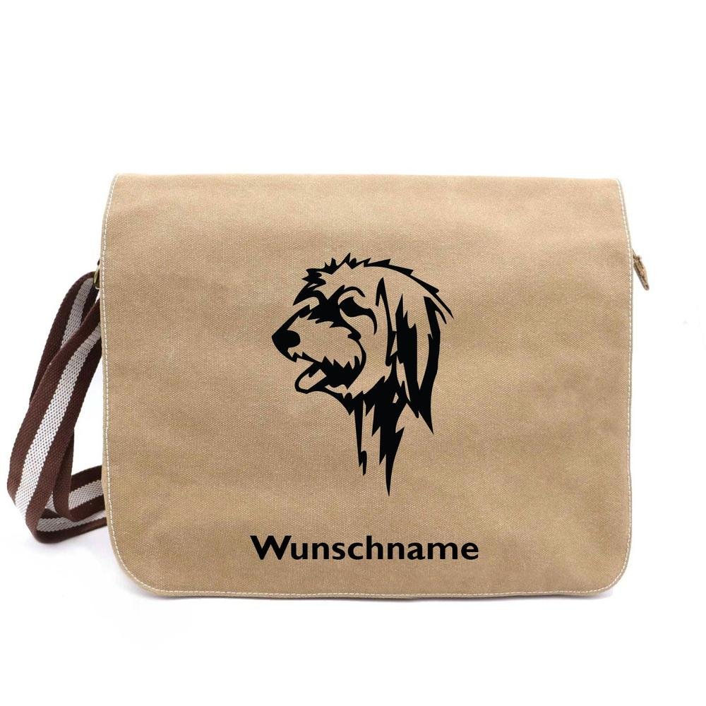 Berger des Pyrenees - Canvas Schultertasche Messenger mit Namen - Tierisch tolle Geschenke