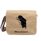 Berner Sennenhund 2 - Canvas Schultertasche Messenger mit Namen - Tierisch tolle Geschenke