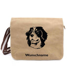 Berner Sennenhund 4 - Canvas Schultertasche Messenger mit Namen - Tierisch tolle Geschenke