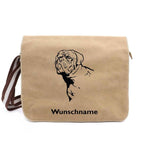 Bordeaux Dogge - Canvas Schultertasche Messenger mit Namen - Tierisch tolle Geschenke