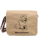 Chow Chow - Canvas Schultertasche Messenger mit Namen - Tierisch tolle Geschenke