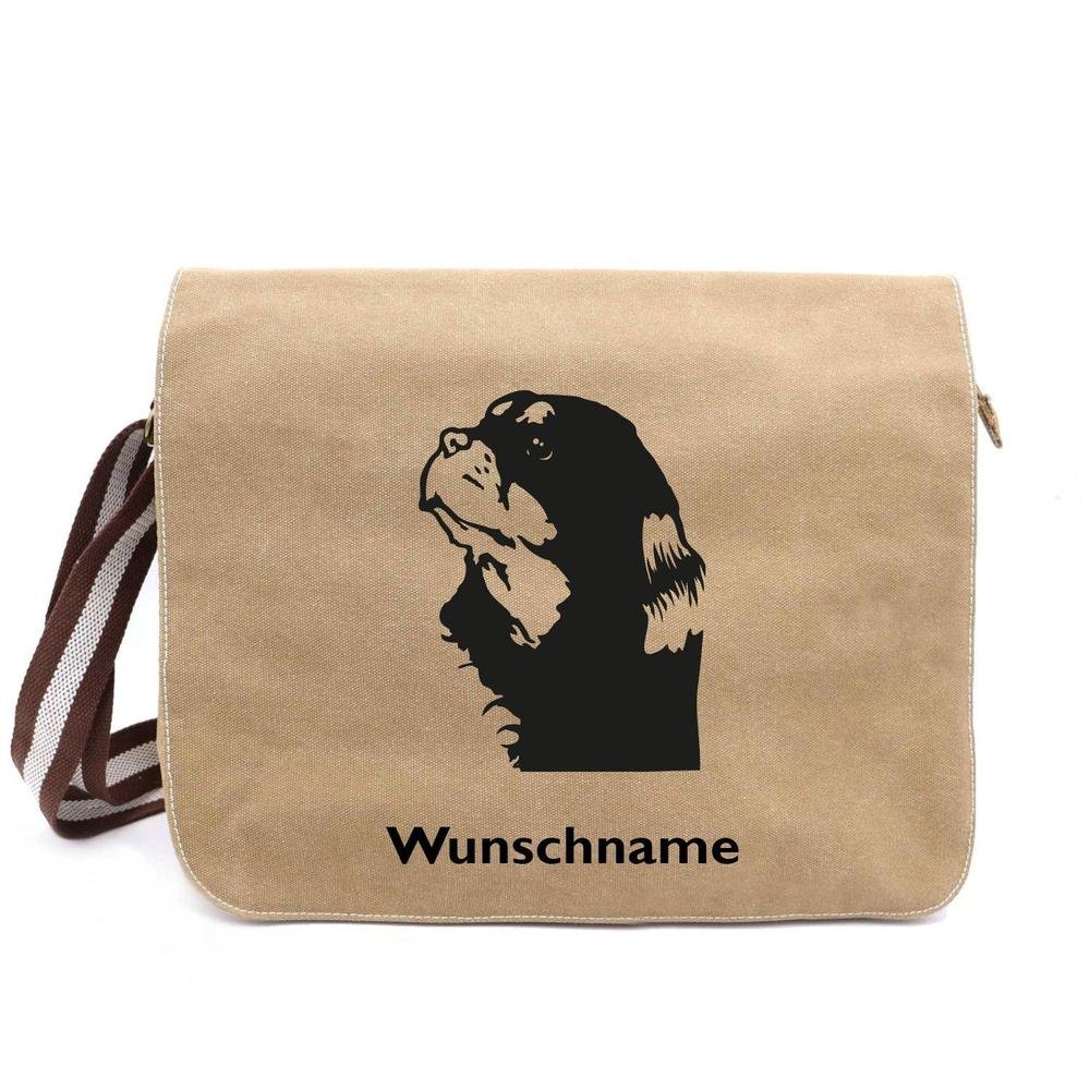 Cocker Spaniel 2 - Canvas Schultertasche Messenger mit Namen - Tierisch tolle Geschenke